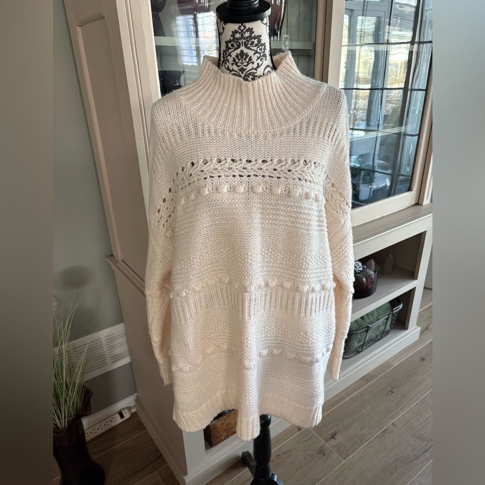 Cozy Cream High neck Sweater from Lou & Grey